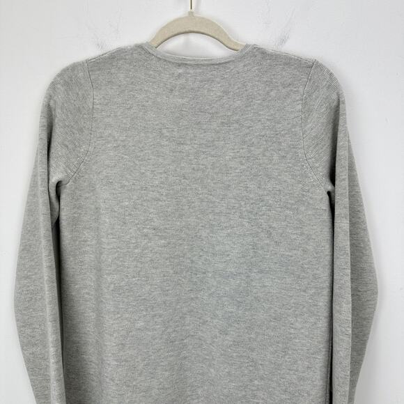 NEW J.Crew Juliette Collarless Sweater Blazer Pockets Long Gray Relaxed XXS - Picture 15 of 15